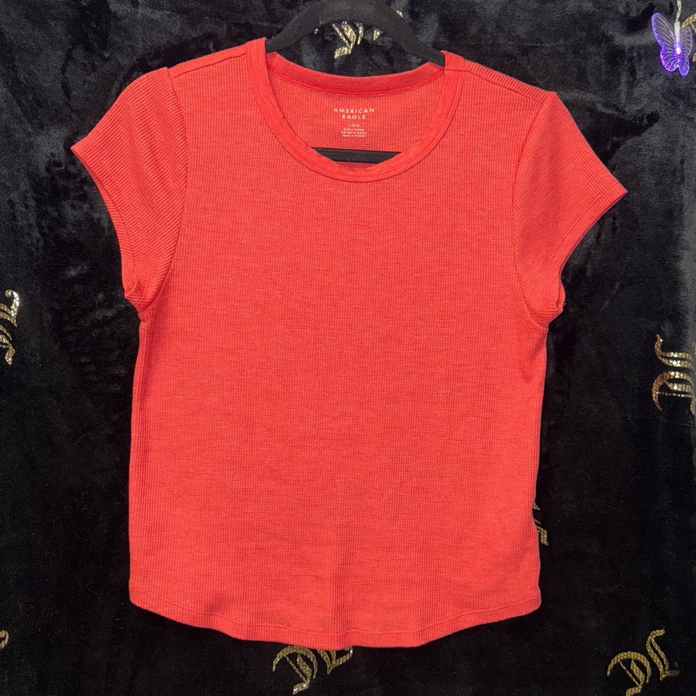American Eagle Outfitters Kids Red Short Sleeve Tee